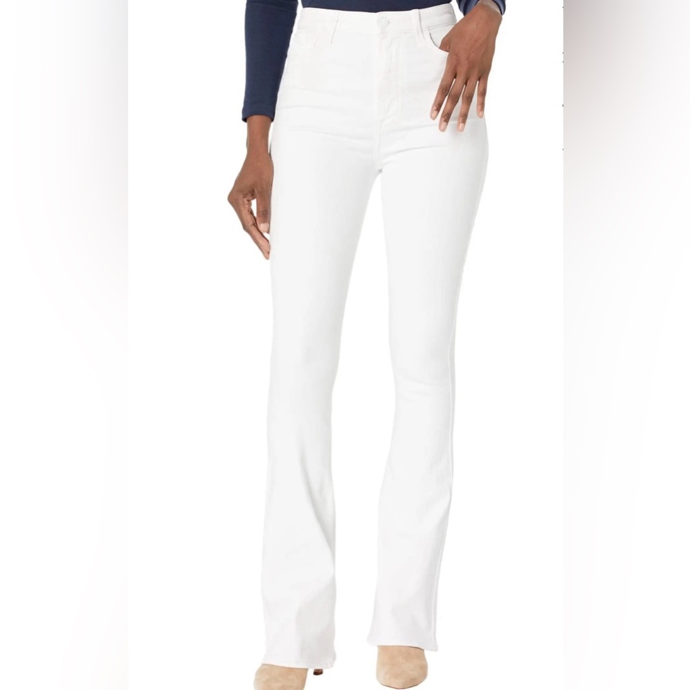 7 for All Mankind NO FILTER ULTRA HIGH RISE SKINNY BOOT Size 27 Color White NWT